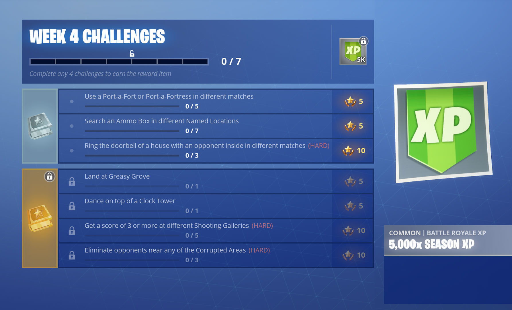 fortnite season 6 week 4 challenges