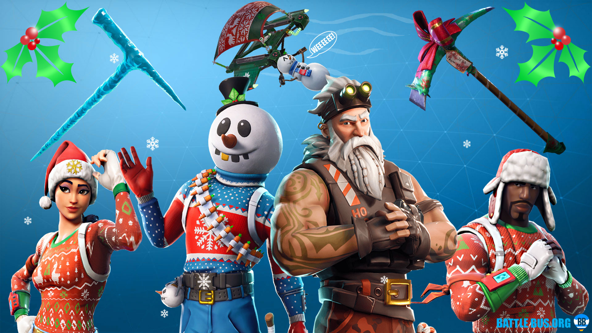 Every Fortnite Christmas skin so far! (16th Dec) - Fortnite Season 7