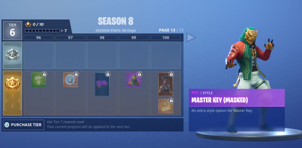 fortnite master key combos